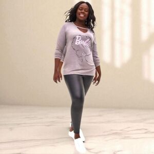 NEW TORRID BARBIE PLUS SIZE SUPER SOFT CHOKER LONG SLEEVE TEE.